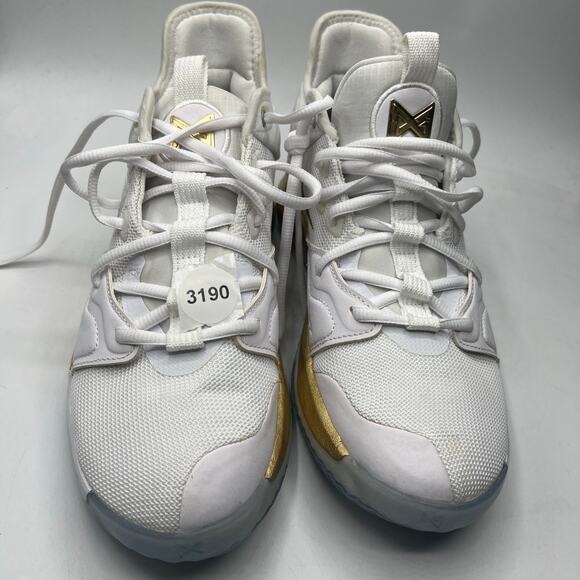Nike PG 3 NASA Apollo Basketball Shoes CI2666 100 White Metallic Gold Sz 8